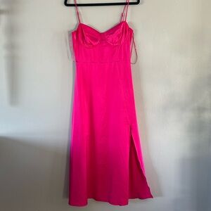 Elegant Pink High Low Dress